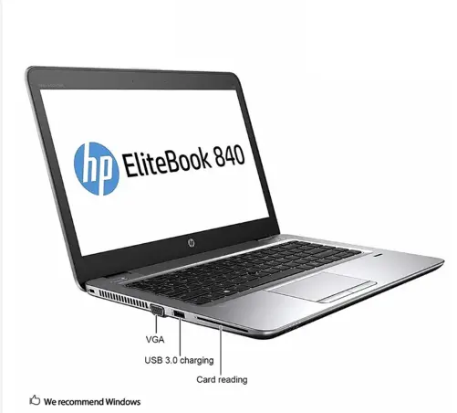 (Free HP Mouse) Hp EliteBook 840 G3 Intel Core i5 6th Generation 8GB RAM 256GB SSD Storage14"Inch Screen Size Refurbished laptop Notebook Computer With Windows and Microsoft Office Installed