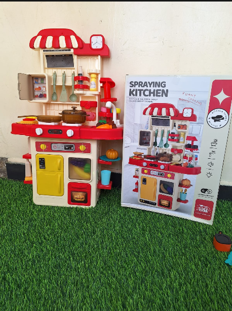 48Pcs Kids Kitchen Set – Pretend Play Cooking Toy Set with Pots, Pans, Utensils & Accessories