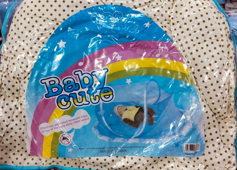 Baby zip closer mosquito net✨ Strong and durable ◼️with a mattress  Pillow and   Ringer