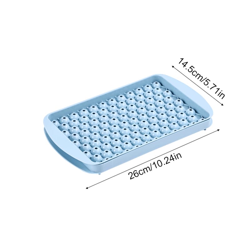 104 Grid Mini Round Ice Cube Tray Mold with Lid – BPA-Free Food Grade Ice Maker for Easy Filling, Freezing & Release, Compact Kitchen Freezer Storage for Drinks, Cocktails & Everyday Use