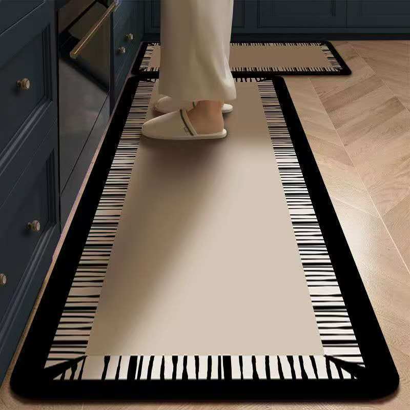 Rubber Bottom Anti-Slip Kitchen Mats 2PCS – Non-Slip Kitchen Floor Rugs for Sink, Cooking Area, Countertops, Home, Bathroom & Everyday Floor Protection and Comfort