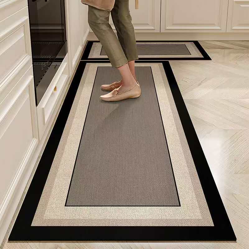 Rubber Bottom Anti-Slip Kitchen Mats 2PCS – Non-Slip Kitchen Floor Rugs for Sink, Cooking Area, Countertops, Home, Bathroom & Everyday Floor Protection and Comfort