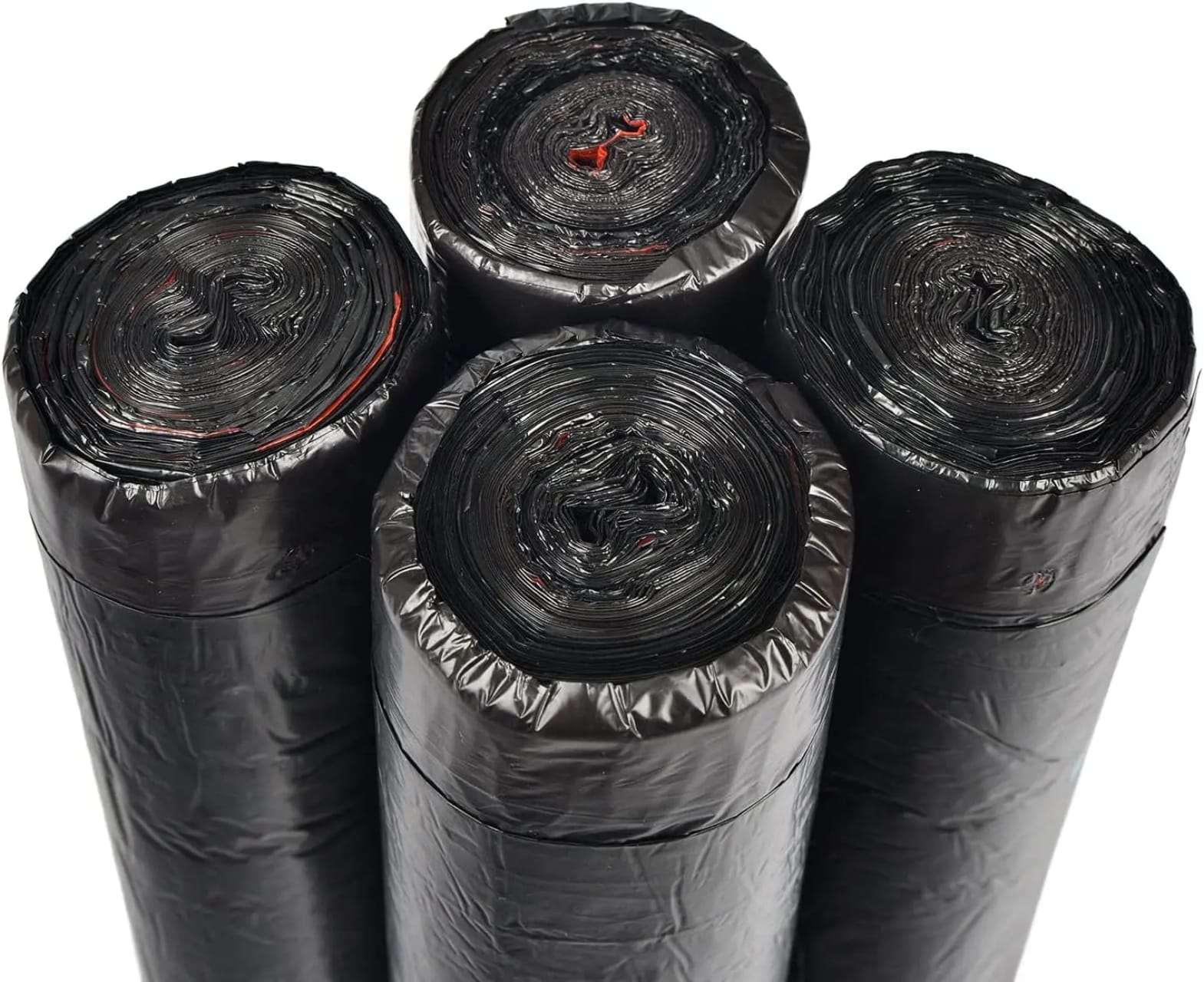 100pcs Extra Strong Trash Bags with Drawstring – Durable Leak-Resistant Garbage Bin Liners with Easy Tear-Off Perforation, Large Capacity Waste Bags for Kitchen, Office and Household Use