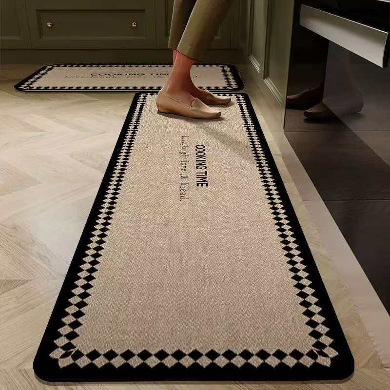 Rubber Bottom Anti-Slip Kitchen Mats 2PCS – Non-Slip Kitchen Floor Rugs for Sink, Cooking Area, Countertops, Home, Bathroom & Everyday Floor Protection and Comfort