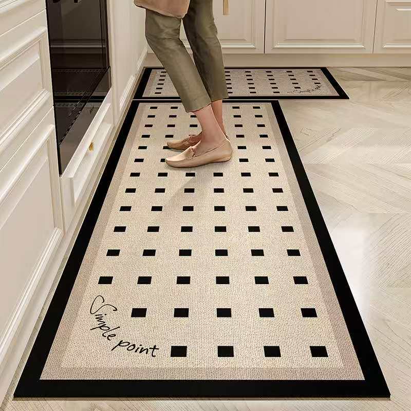 Rubber Bottom Anti-Slip Kitchen Mats 2PCS – Non-Slip Kitchen Floor Rugs for Sink, Cooking Area, Countertops, Home, Bathroom & Everyday Floor Protection and Comfort