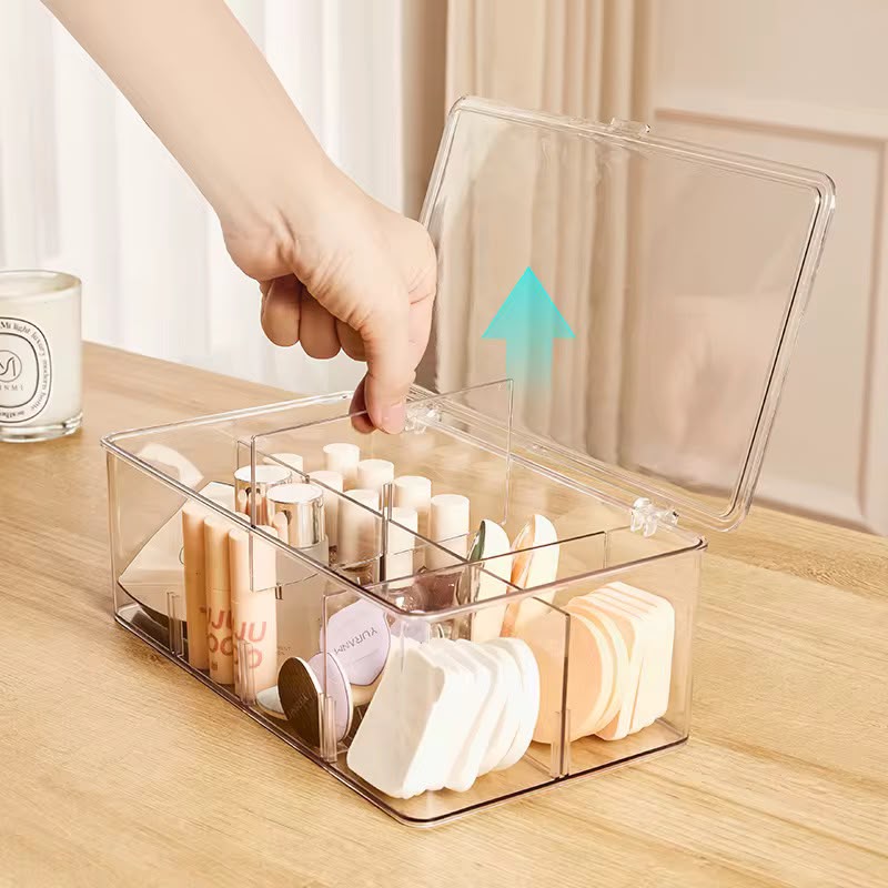 8-Slot Tea Bag & Coffee Organizer Container – Multipurpose Storage Box with Removable Dividers for Tea Bags, Coffee, Sugar Sachets, Sweeteners and Kitchen Countertop Organization