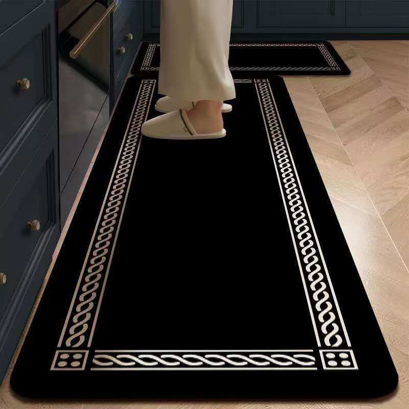 Rubber Bottom Anti-Slip Kitchen Mats 2PCS – Non-Slip Kitchen Floor Rugs for Sink, Cooking Area, Countertops, Home, Bathroom & Everyday Floor Protection and Comfort