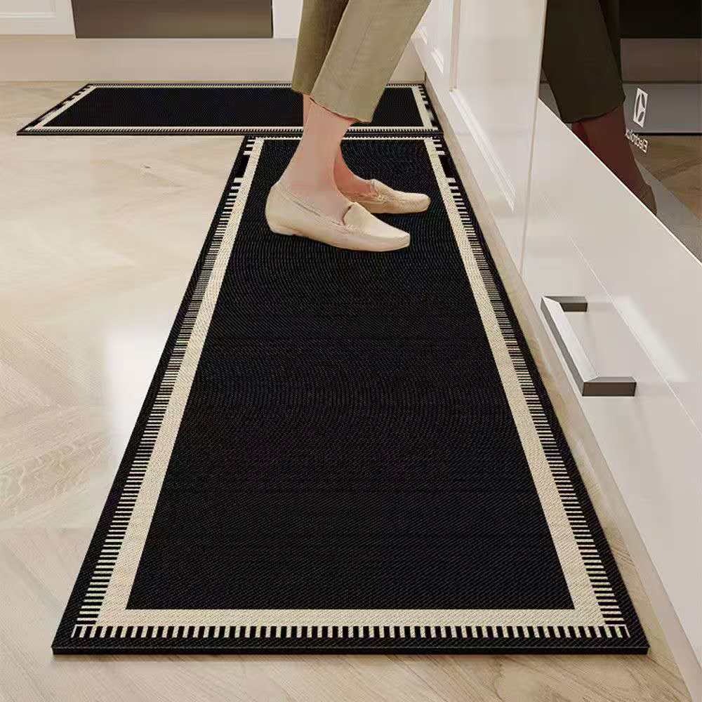 Rubber Bottom Anti-Slip Kitchen Mats 2PCS – Non-Slip Kitchen Floor Rugs for Sink, Cooking Area, Countertops, Home, Bathroom & Everyday Floor Protection and Comfort