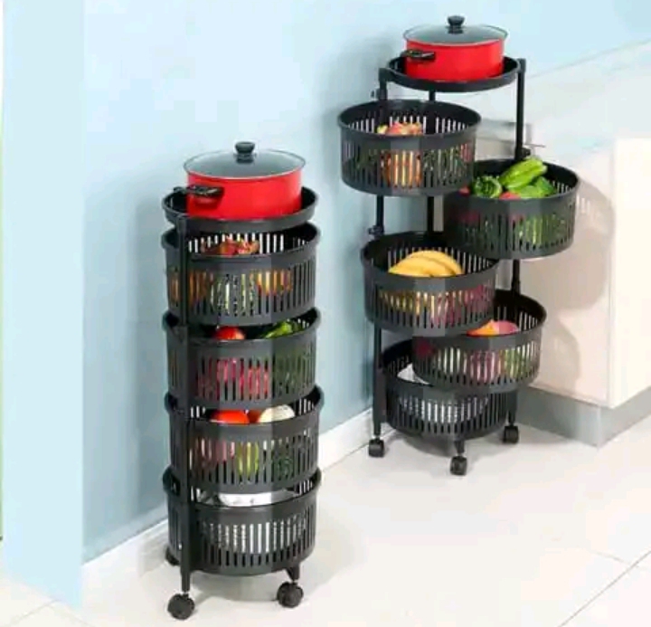 PRICE DROP! PROMOTION PRICE! 4 Tier Kitchen plastic Fruit & Vegetable Rack TrolleyMade of high quality plastic, on-toxic and tasteless ,safe for any fruits ,vegetables and food loaded in.nd fruits