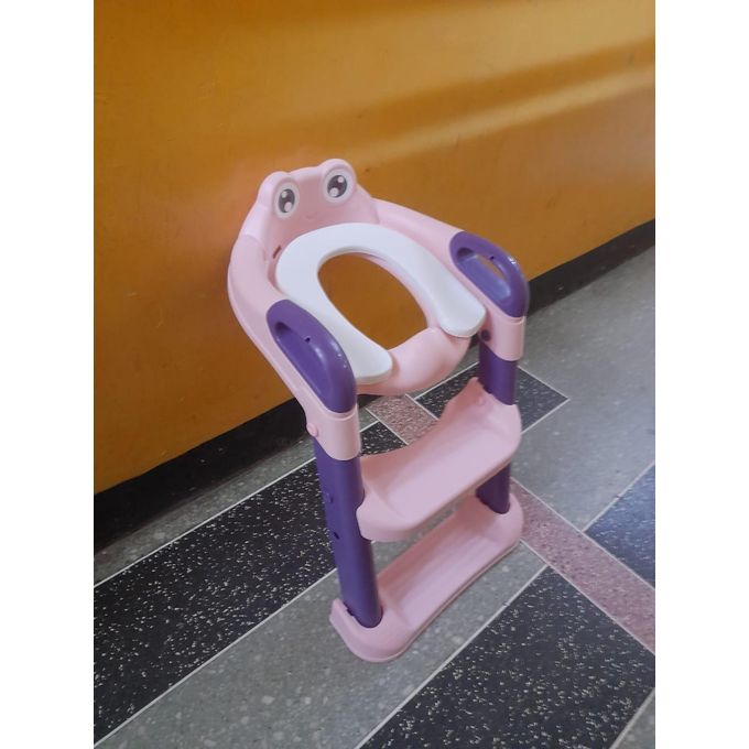 The New Improved Portable Kids Potty Trainer /Toilet Ladder  With a Cushion - Blue, Pink