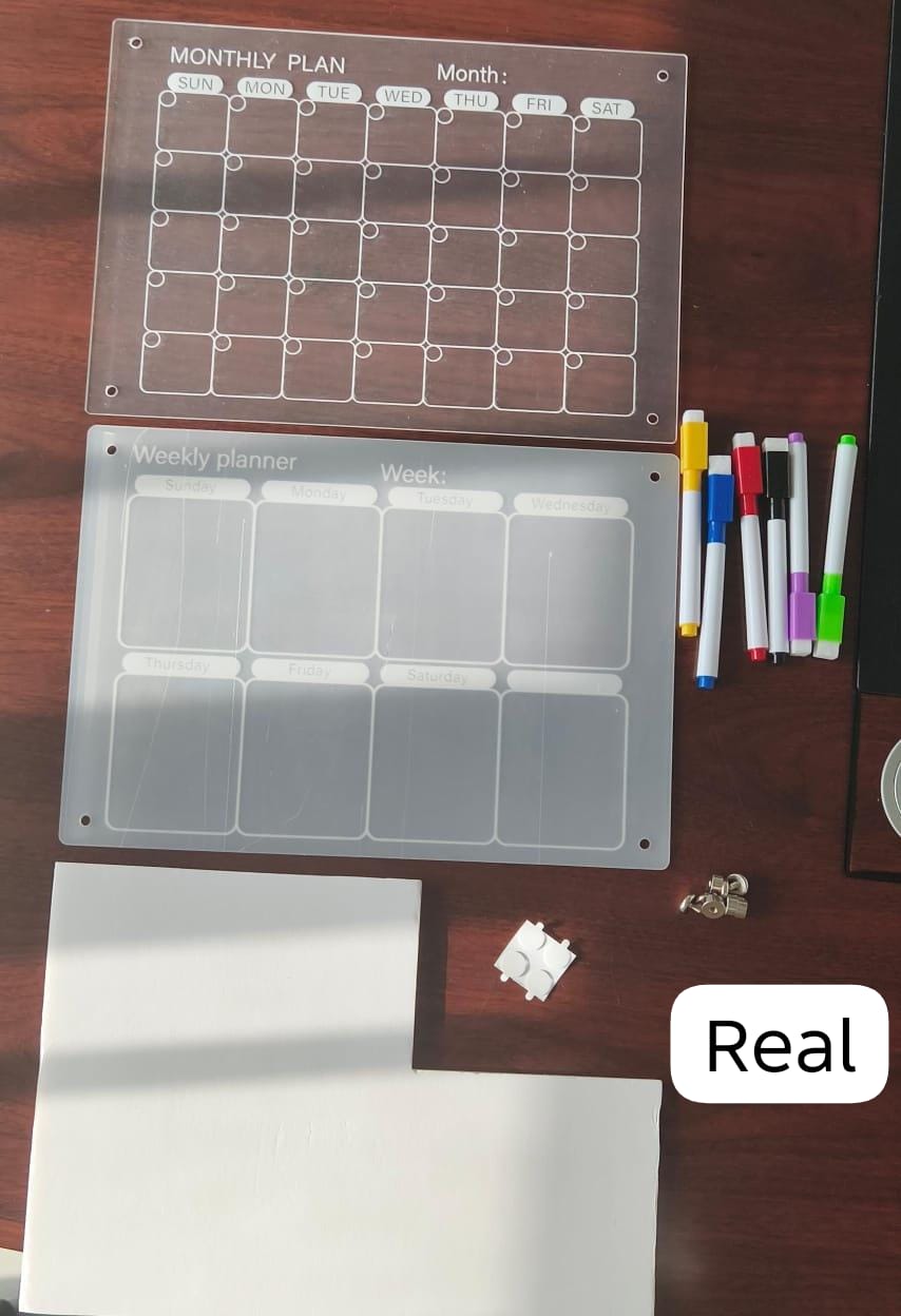 MONTHLY WEEKLY PLANNER SET MAGNETIC CHALKBOARD MONTHLY CALENDAR - WEEKLY PLANNER BLACKBOARD BRIGHT LIQUID CHALK MARKERS