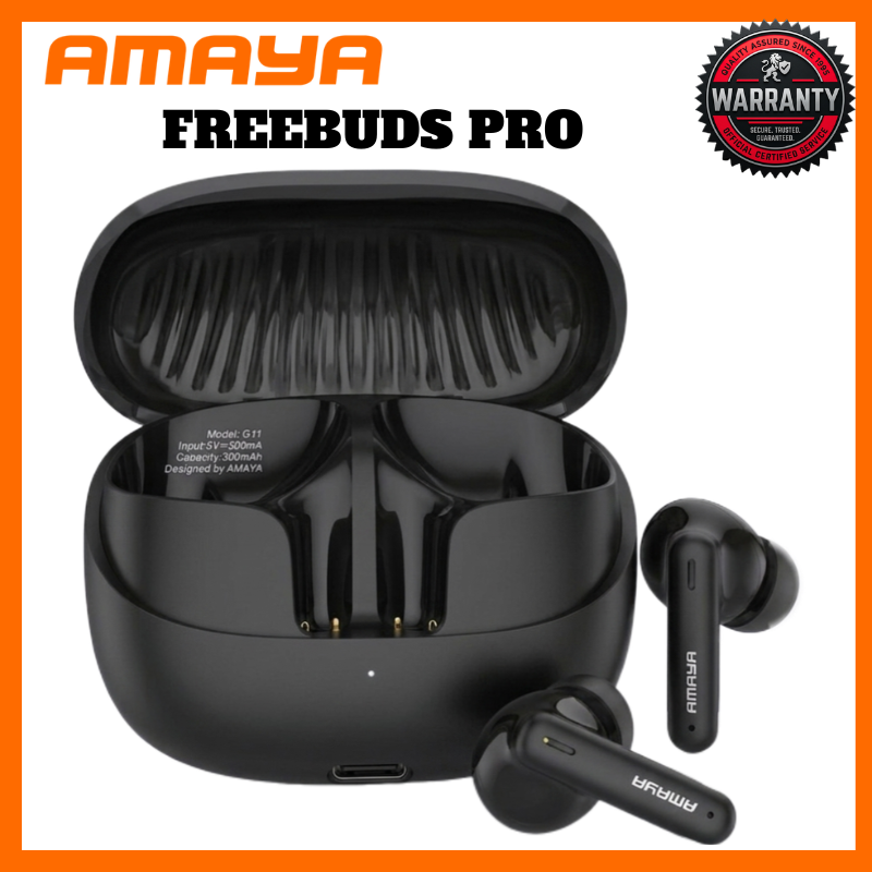 Amaya ATW-323 FreeBuds Pro Bluetooth 5.3 Earbuds - High Fidelity Wireless Earpods for All Smartphones & Tablets, 40H Playtime with Charging Case, ENC Mic for Clear Calls, Comfortable Fit Earphones