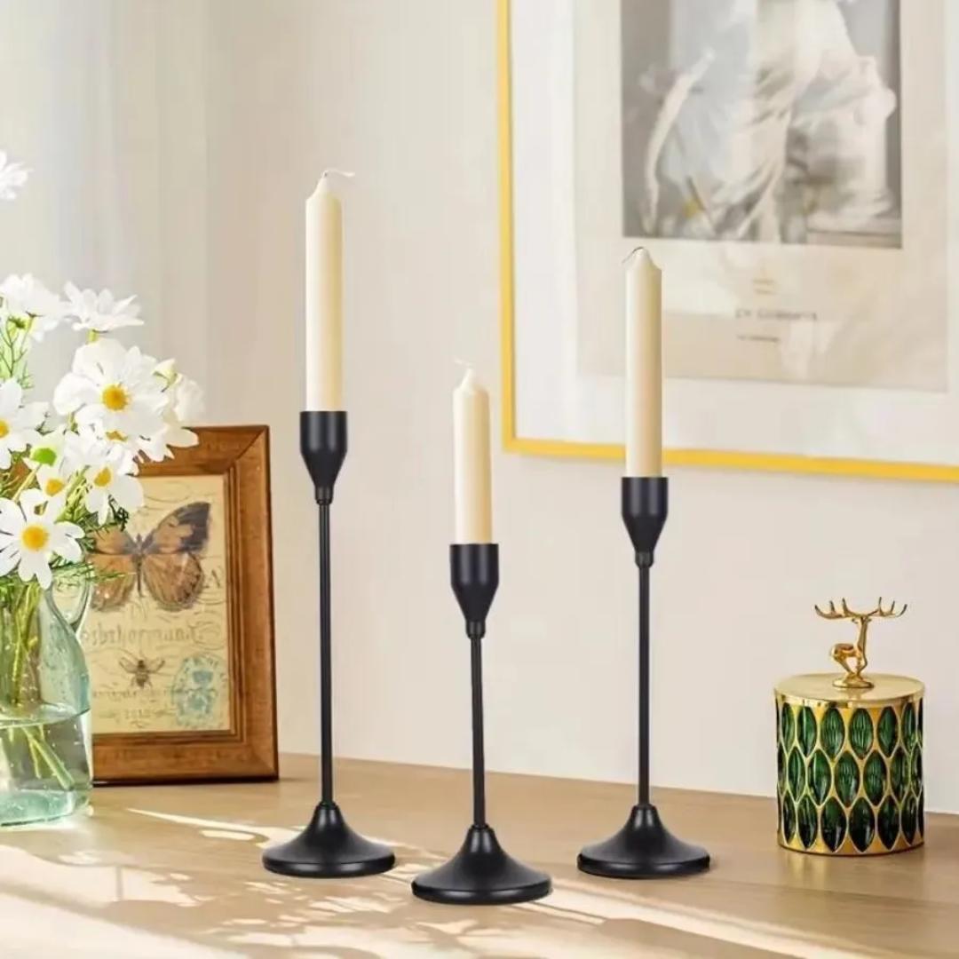 3 Pieces Decorative Candle Holder Set – Elegant Tabletop Candle Stands for Home, Wedding & Events. They have an elegant and decorative design