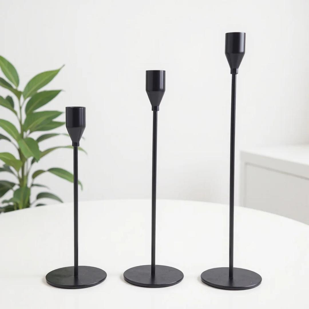 3 Pieces Decorative Candle Holder Set – Elegant Tabletop Candle Stands for Home, Wedding & Events. They have an elegant and decorative design