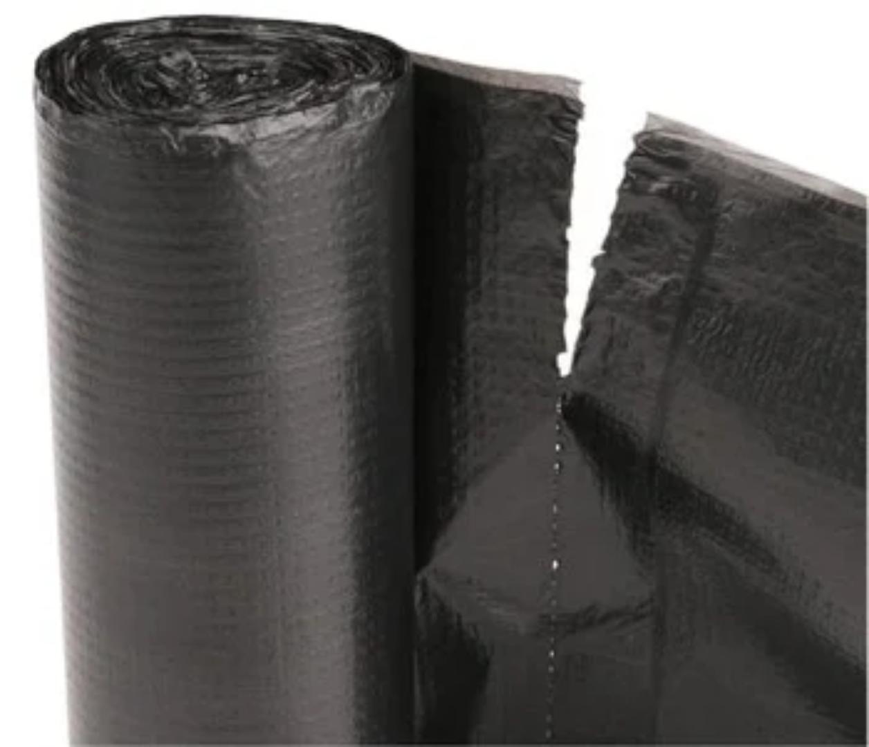 50PCS Medium Black Trash Bags 61×91cm / 24×36 Inches, Tall Kitchen Garbage Bags, Heavy Duty Disposable Bin Liners, Strong Leak-Resistant Waste Disposal Bags for Home, Kitchen, Office & Cleaning