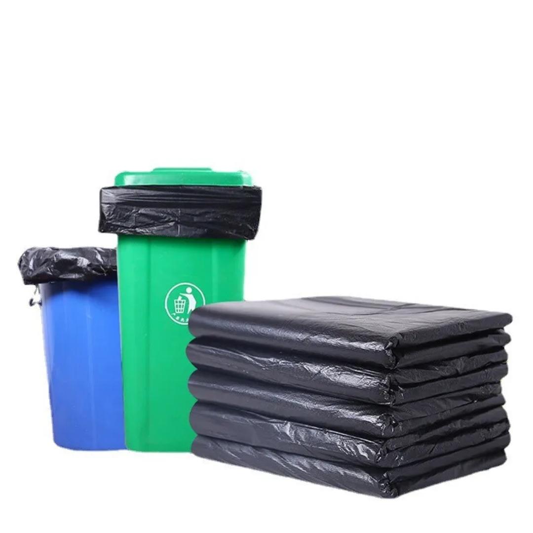 50PCS Medium Black Trash Bags 61×91cm / 24×36 Inches, Tall Kitchen Garbage Bags, Heavy Duty Disposable Bin Liners, Strong Leak-Resistant Waste Disposal Bags for Home, Kitchen, Office & Cleaning