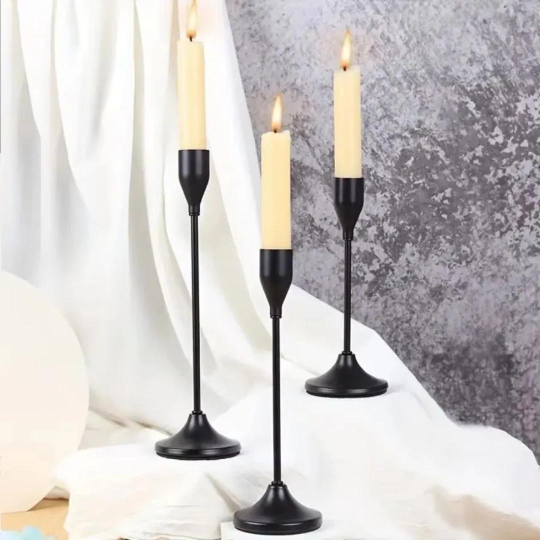 3 Pieces Decorative Candle Holder Set – Elegant Tabletop Candle Stands for Home, Wedding & Events. They have an elegant and decorative design