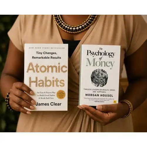Atomic Habits The Psychology of Money 2 Books Set by James Clear Morgan Housel Personal Growth Habits Wealth Building Money Mindset Financial Education Productivity Success Self Improvement