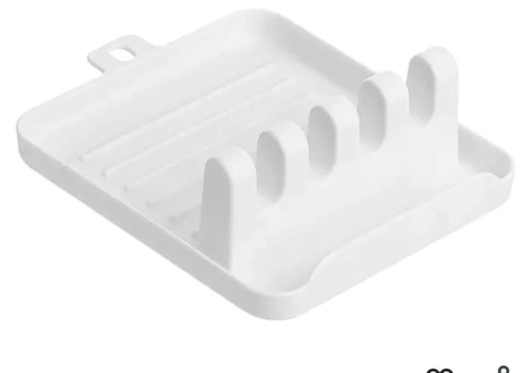 SPOON REST / STAND. PBA FREE FOOD GRADE PLASTIC MATERIAL , USED WHILE COOKING AND AFTER WASHING