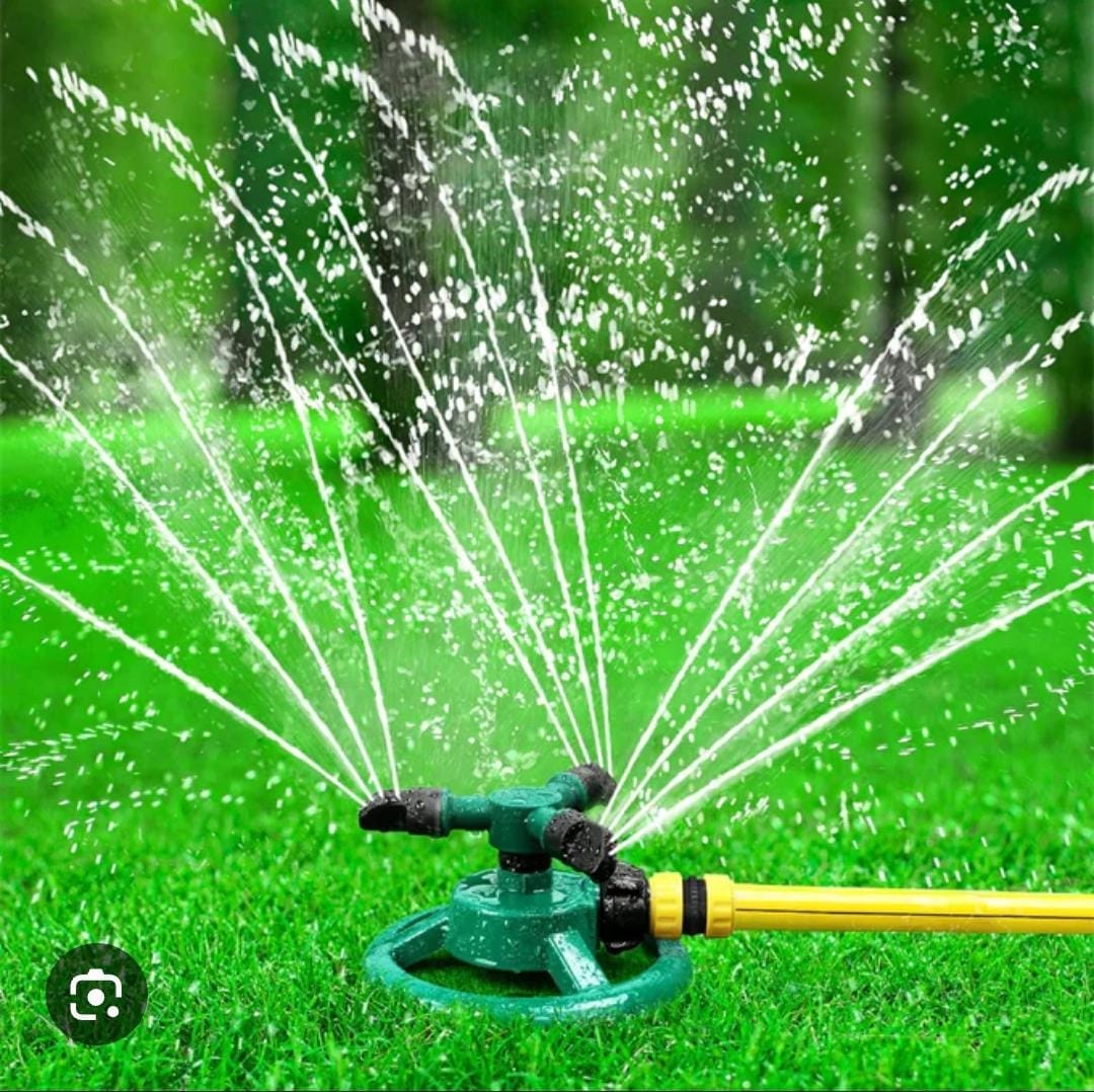 3 arm garden sprinkler with 2 spray angle options, perfect for home use or professional use