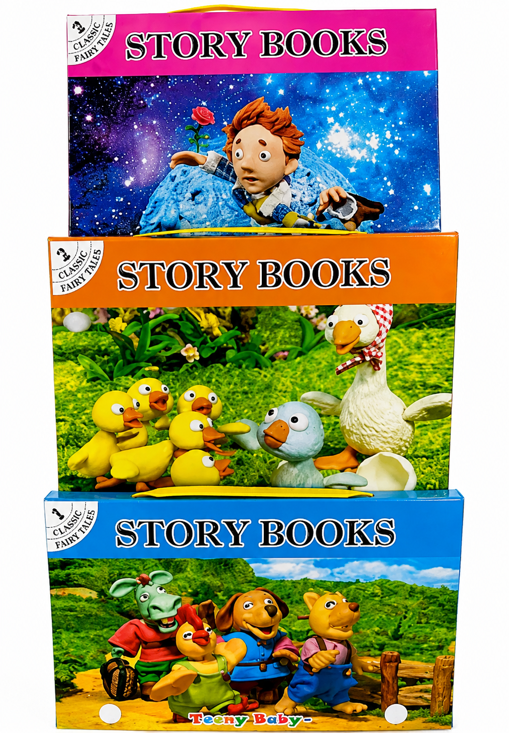 Children's Story Books Set – Classic Fairy Tales Illustrated Reading Books for Kids Ages 3+ (3 Books)
