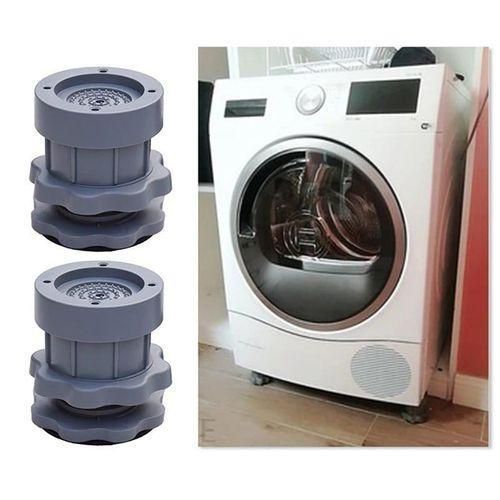 4Pcs Heavy duty Adjustable Height Washing Machine Anti Vibration Pad Shock Non Slip Feet Pads Refrigerator Furniture Protector. Washing Machine Feet Pads