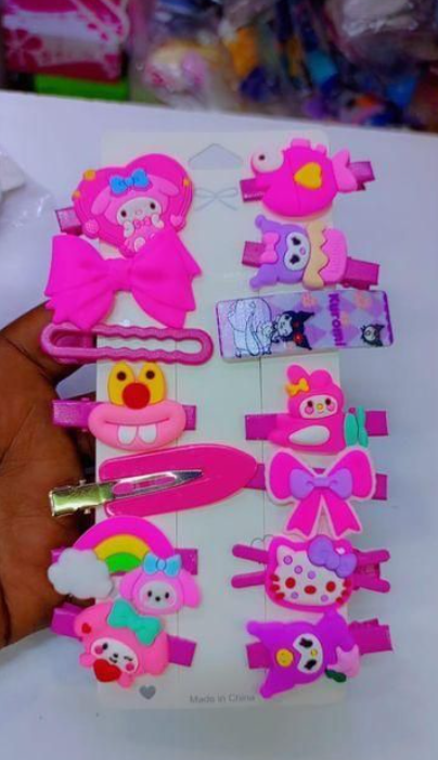 14PCS Baby Girls Hair Clips, Colourful & Cute Hair Accessories /  Multicolour Hairpin Candy-colored Kid's Hair Accessories, Fower and Fruit, Rainbow Hairpin Set, Girl Cartoon Animal Cute Hairpin, Pack