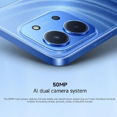 Redmi 15C 128GB + 8(4+4)GB 6.9'' 120Hz Immersive Display 6000mAh 33W 50MP Main +8MP Front Cam Fast Charger Xiaomi Hyper OS Side Fingerprint Smartphone smart phones