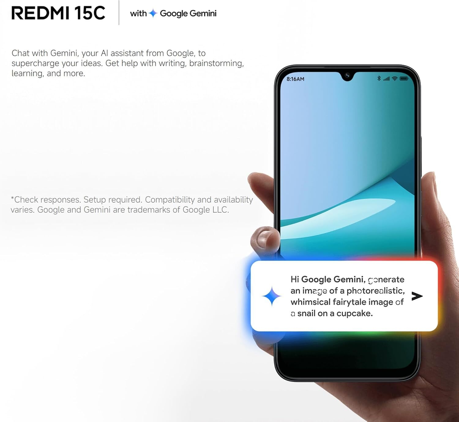 Redmi 15C 128GB + 8(4+4)GB 6.9'' 120Hz Immersive Display 6000mAh 33W 50MP Main +8MP Front Cam Fast Charger Xiaomi Hyper OS Side Fingerprint Smartphone smart phones