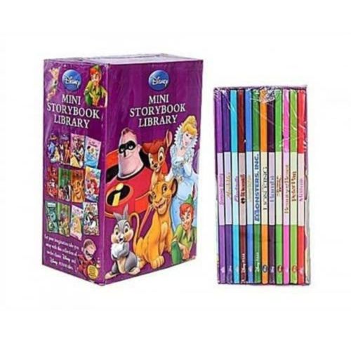 12pcs Disney Mini storybook library set-hard cover kids story books Mickey frozen princess collection