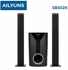 AILYONS SB502K 2.1 CH Subwoofer / Sound Bar Multimedia Speaker System, BT/USB/SD/FM