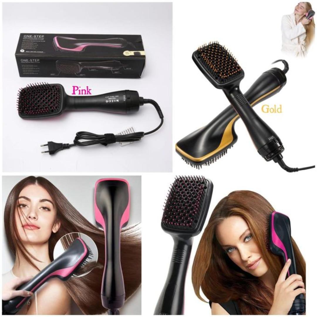 One Step Hair Dryer Brush Electric Hot Air Brush Hair Straightener Comb Blow Dryer Styler
