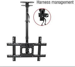 Ceiling TV Mount, 360 Degree Swivel TV Wall Mount Support 175 lbs, Fits 22 to 70 " LED, LCD Screen with TV Mount Shelf & Height Adjustable Pole