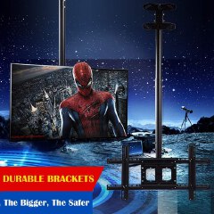 Ceiling TV Mount, 360 Degree Swivel TV Wall Mount Support 175 lbs, Fits 22 to 70 " LED, LCD Screen with TV Mount Shelf & Height Adjustable Pole