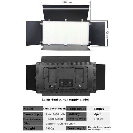 LED 800 50W Flat Panel Square Fill Light | Professional LED Photography Studio Light for TikTok, Vlogging, Video Shooting & Live Streaming