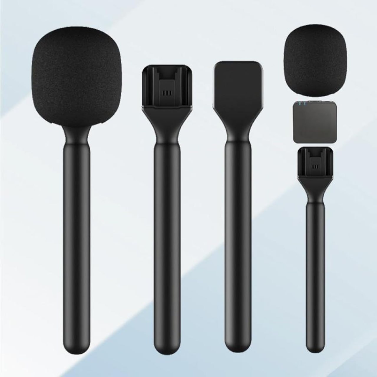Wireless Interview Microphone Adapter Handheld Mount Holder for DJI Mic Stand, Holder for DJI Mic 1/2 / Rode Wireless GO II