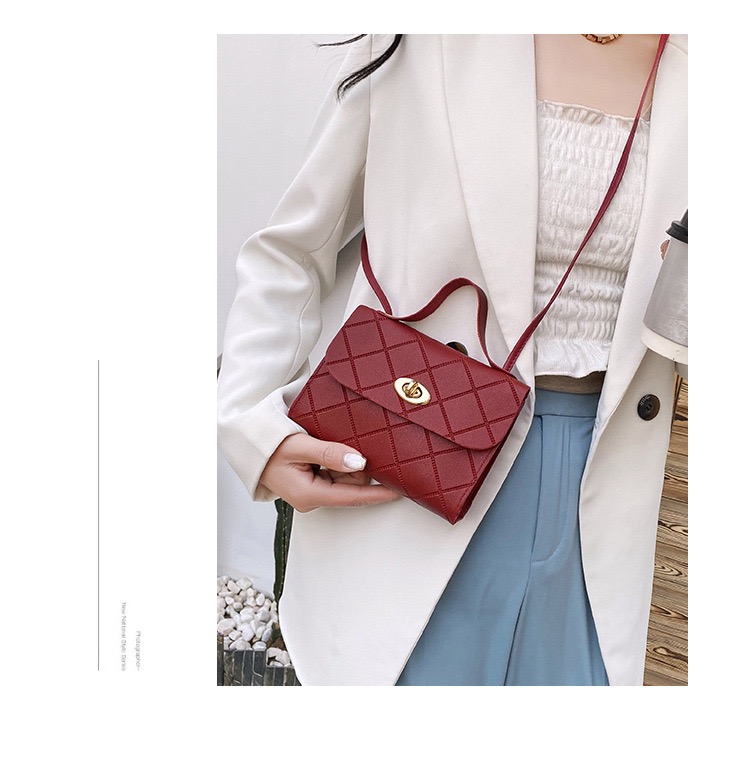 Elegant Ladies Quilted Turn‑Lock  Crossbody Bag, PU Leather Multi‑Purpose Handbag, Ladies Shoulder & Top‑Handle Purse for Daily Use, Aelita Boutique