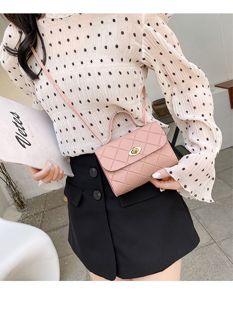 Elegant Ladies Quilted Turn‑Lock  Crossbody Bag, PU Leather Multi‑Purpose Handbag, Ladies Shoulder & Top‑Handle Purse for Daily Use, Aelita Boutique