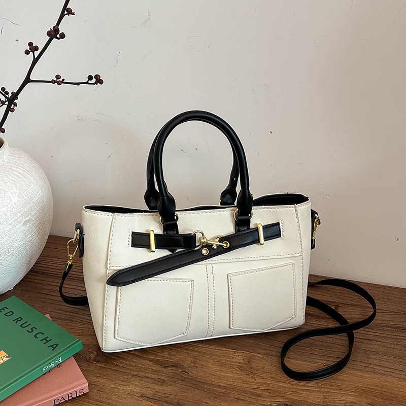 Elegant Ladies Vintage Denim Fabric Top‑Handle Bag with Removable Strap, Casual Multi-purpose Shoulder Bag Mom Bag Travel Bag Work Purse, Women Large Capacity Daily Shopping Handbag, Aelita Boutique