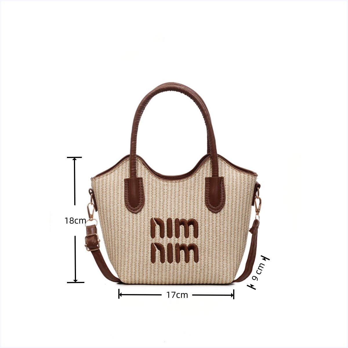 Elegant Ladies Woven PU Top‑Handle Bag, Embroidery Handbag with Detachable Crossbody Strap, Women Casual Shoulder  BagWork Purse,Daily Shopping Handbag, Aelita Boutique