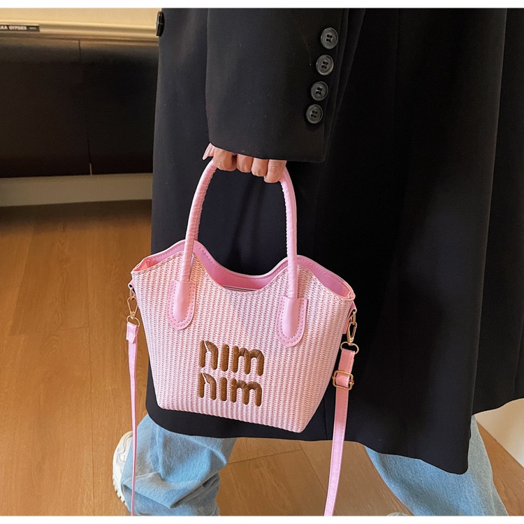 Elegant Ladies Woven PU Top‑Handle Bag, Embroidery Handbag with Detachable Crossbody Strap, Women Casual Shoulder  BagWork Purse,Daily Shopping Handbag, Aelita Boutique