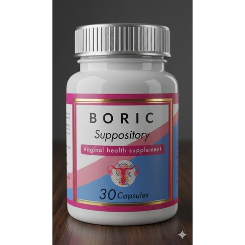 Boric Acid Suppositories 30 capsules for Optimal Vaginal pH balance, odor control, freshness, vaginal health)