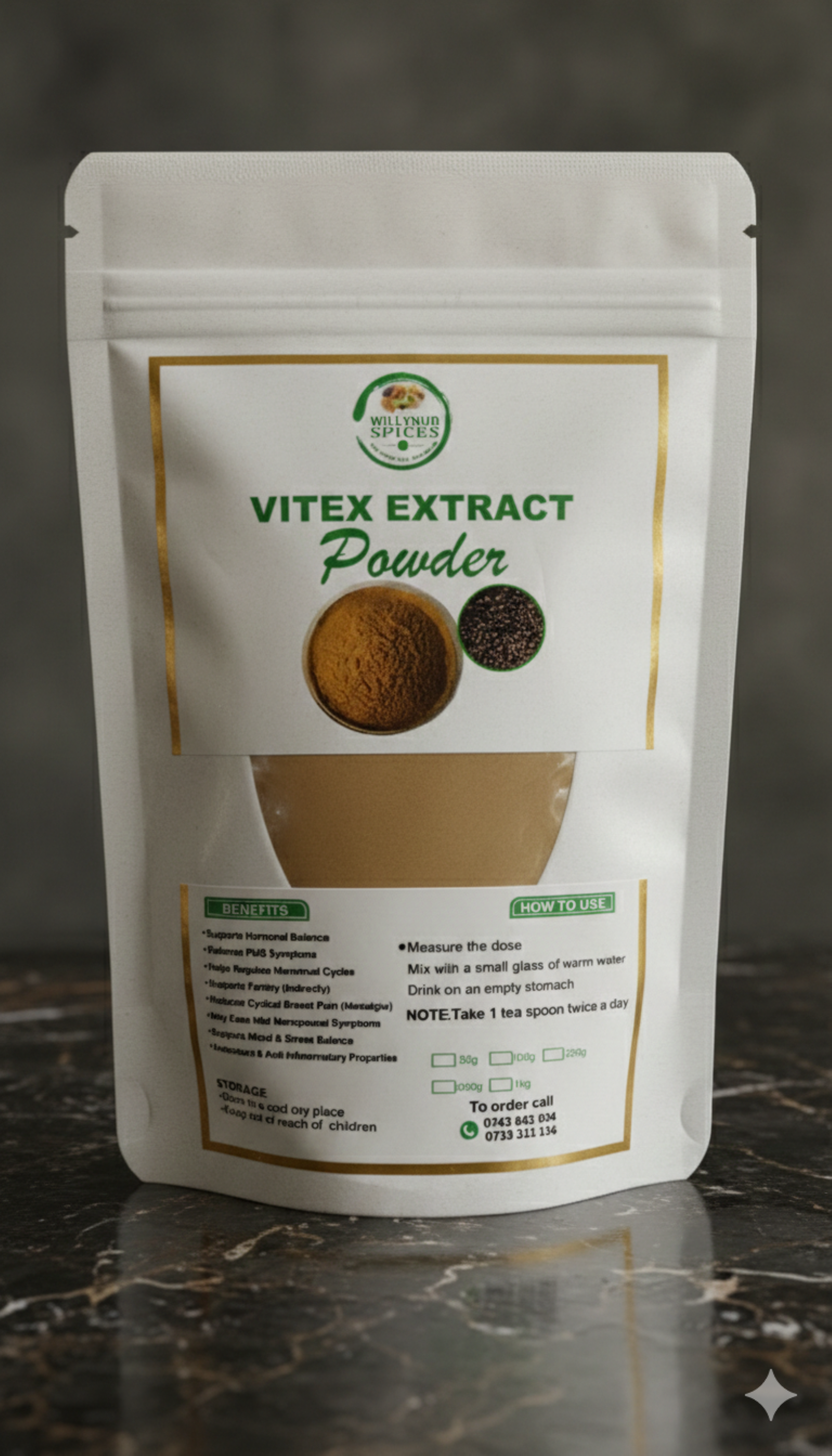 Chasteberry seeds extract powder(vitex seeds extract powder): Natural Hor-mone Balancer for PMS, Menopause & Fertility.