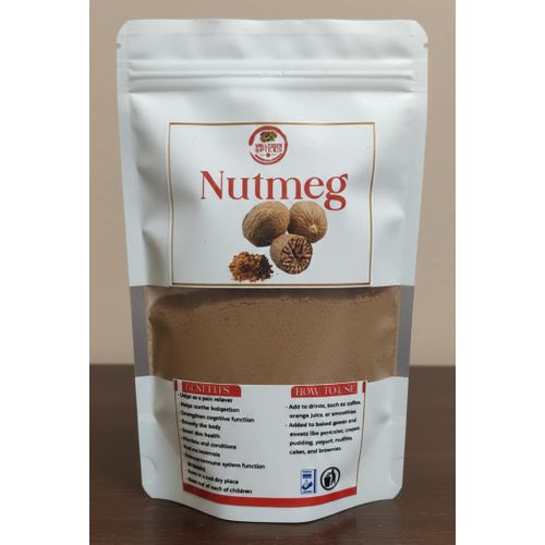 NUTMEG POWDER .Digestive aid. Anti-inflammatory. Brain health. Sleep promoter. Antioxidant powerhouse. Heart health. Skin health. Nutrient-rich.