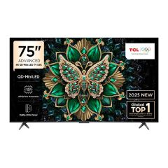 TCL 75C6K 75 Inch Premium QD-MiniLED Smart Google TV 2025 Model – 4K UHD HDR Display, Dolby Vision & Dolby Atmos, Wi-Fi & Bluetooth, Frameless Slim Design, Streaming Apps – 1 Year Warranty