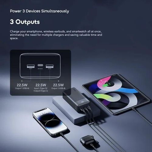 Oraimo PowerNova Q31 Power Bank – 30000mAh Ultra Capacity, 22.5W Fast Charging, Dual Output Ports, Smart Digital Display, Portable Design – 1 Year Warranty