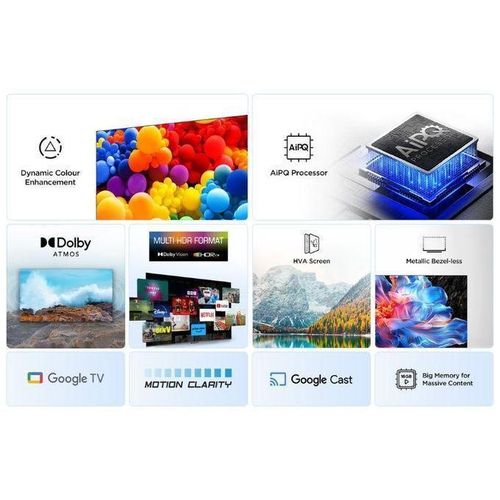 TCL 55T6D 55 Inch Premium QLED Smart Google TV 2026 Model – 4K UHD HDR Display, Dolby Vision & Dolby Atmos, Wi-Fi & Bluetooth, Frameless Slim Design, Streaming Apps – 1 Year Warranty