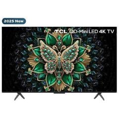 TCL C6K 85 Inch Premium QD-MiniLED Smart Google TV 2025 Model – 4K UHD HDR Display, Dolby Vision & Dolby Atmos, Wi-Fi & Bluetooth, Frameless Slim Design, Streaming Apps – 1 Year Warranty