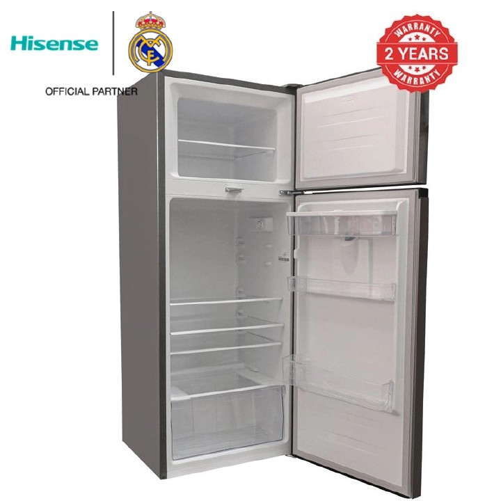 Hisense REF205DR 205L Double Door Refrigerator with Water Dispenser, Spacious Fridge & Freezer, Energy Saving Cooling, Silver – 1 Year Warranty
