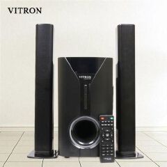 Vitron V527 2.1CH Multimedia Speaker 9000W PMPO, Bluetooth, USB, SD Card, FM Radio, Detachable Satellite Speakers, Deep Bass & Remote Control – 1 Year Warranty
